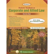 Padhuka's Students Handbook on Corporate and Allied Law for CA Final November 2019 Exam [Old Syllabus] by G. Sekar| CCH Wolter Kluwer